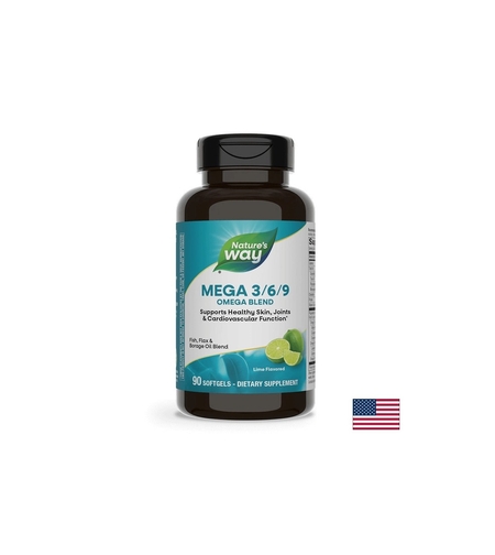 Mega 3/6/9 Omega Blend/ Омега 3/6/9, 90 софтгел капсули Nature’s Way