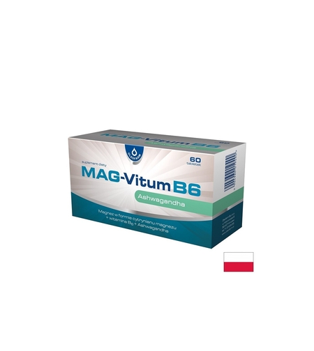 Магнезий 100 mg + Ашваганда 80 mg + Витамин B6 При стрес, напрежение и умора 60 таблетки