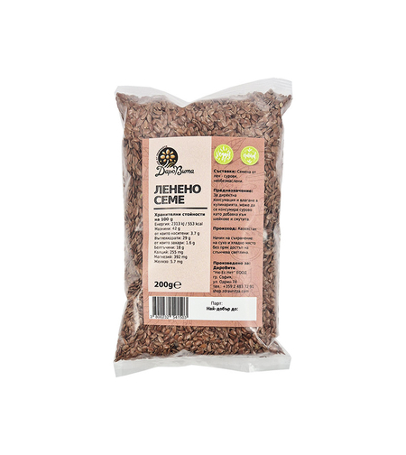 Ленено семе - сурово, ДароВита, 200 гр.