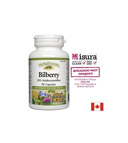 Bilberry / Черна боровинка x 90 капсули Natural Factors