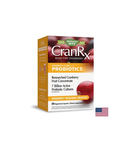 CranRx® Women`s Care with probiotics с червена боровинка + 7 млрд. акт. пробиотици х 60 капсули Nature’s Way