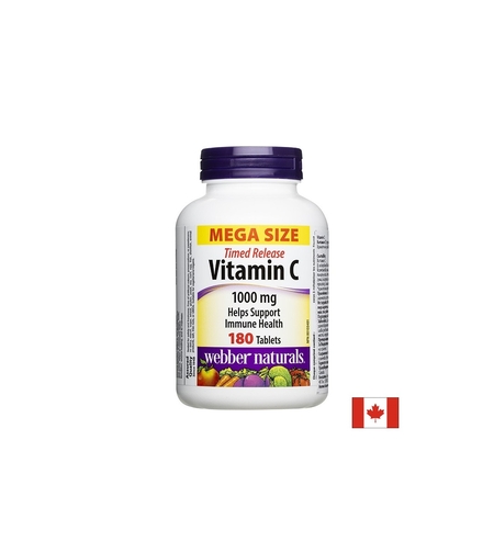 Витамин С (с удължено освобождаване) 1000 mg, Vitamin C, 180 таблетки