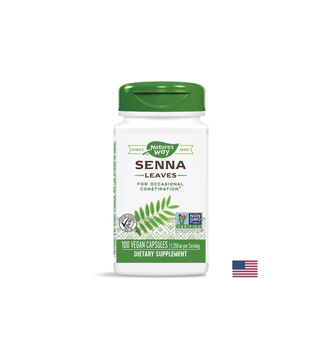 Senna Leaf - Сена (лист) - срещу запек, 450 mg, 100 капсули Nature’s Way