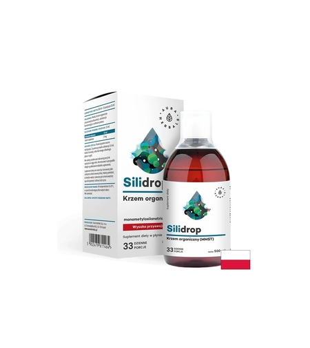 Грижа за косата, кожата и ноктите - Органичен Силиций - Silidrop, 5 mg х 500 ml Aura Herbals