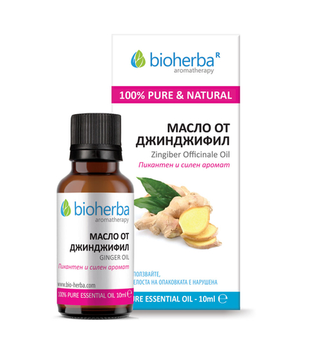 МАСЛО ОТ ДЖИНДЖИФИЛ, Ginger essential oil, Биохерба, 10 мл.