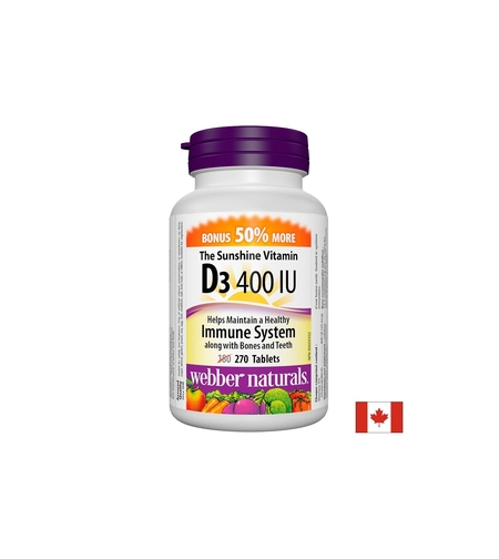 Vitamin D3 / Витамин D3, 400 IU, 270 таблетки
