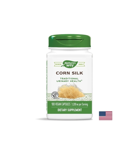 Диуретик за бъбречно здраве - Царевична коса - Corn Silk 400 mg, 100 капсули Nature’s Way