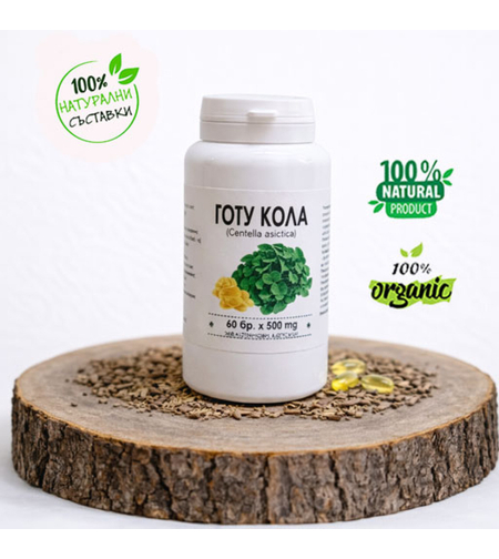 Готу кола - за дълголетие - капсули 60 бр. х 500 мг.