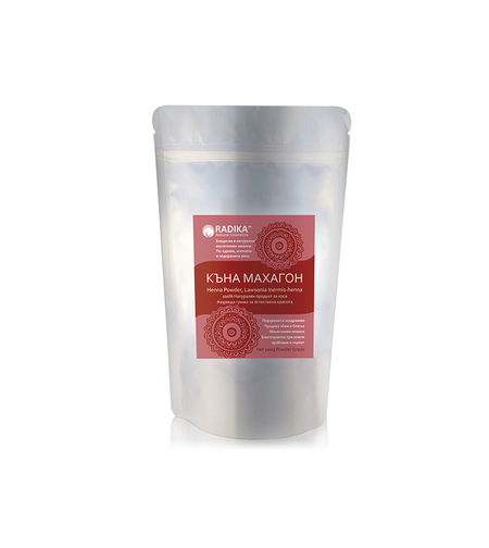 КЪНА МАХАГОН (чиста) на прах, 100 г Henna Powder Lawsonia Inermis-henna, РАДИКА