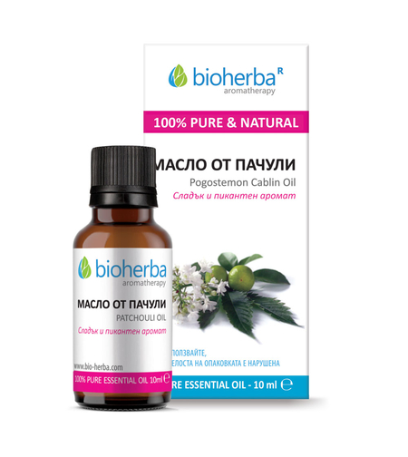 МАСЛО ОТ ПАЧУЛИ, Patchouli essential oil, Биохерба, 10 мл.