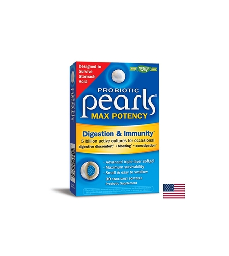 Probiotic Pearls Max Potency Digestion & Immunity / Пърлс пробиотик храносмилане и имунитет, 30 софтгел капсули Nature’s Way