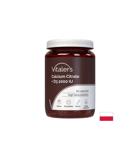 Калций (цитрат) 120 mg + Витамин D3 1000 IU Здрави кости и зъби 60 капсули