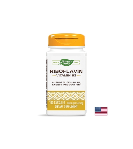 Riboflavin Vitamin B2/ Витамин В2 100 mg x 100 капсули Nature’s Way