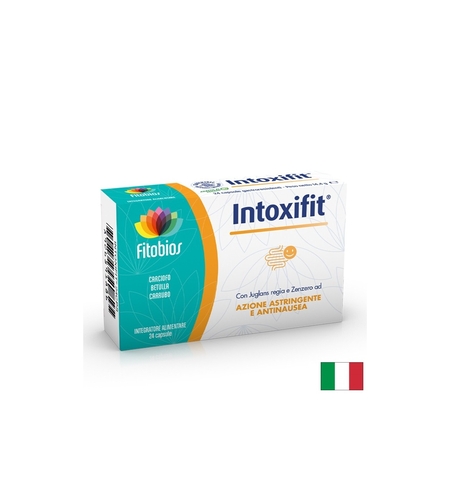 Билки и пробиотици за стомаха, черния дроб и жлъчката - Intoxifit, 24 капсули