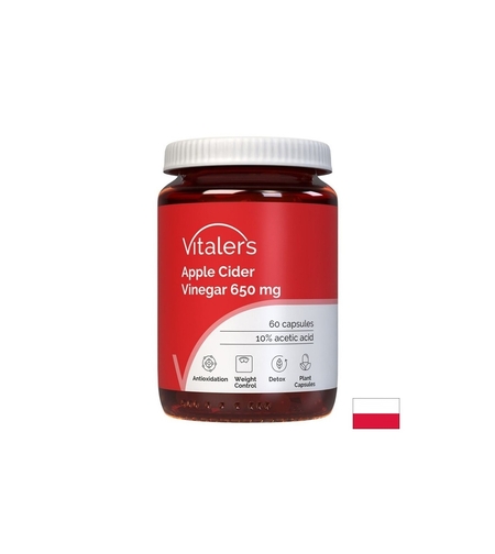 Ябълков оцет Контрол на теглото и активен метаболизъм 650 mg, 60 капсули