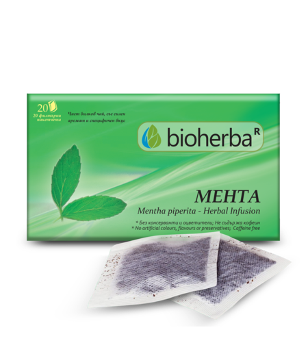 Мента, 20 филтърни пакетчета, 30 гр, Биохерба