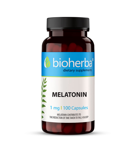 МЕЛАТОНИН / MELATONIN, 100 капсули, 1 мг, Биохерба