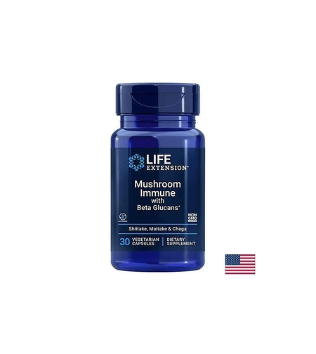 Mushroom Immune with Beta Glucans / Медицински гъби и бета глюкани, 30 капсули