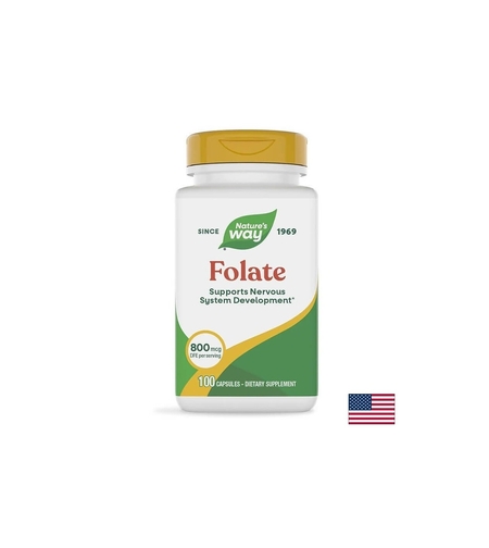 Folate - Фолат 800 µg / Фолиева киселина 480 µg, 100 капсули Nature’s Way