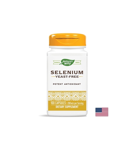 Селен - Selenium 200 mcg, 100 капсули Nature’s Way