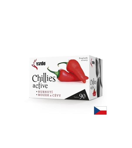 Chillies Active с гарциния камбоджа 1251 mg, зелен чай 282 mg и лют червен пипер 150 mg За отслабване 90 таблетки