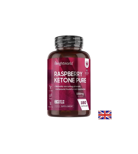 Горене на мазнини - Малинови кетони, 1200 mg х180 капсули Weight Worl