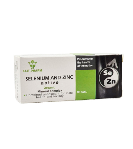 Селен и Цинк - минерален комплекс, Елит-Фарм, 80 таблетки