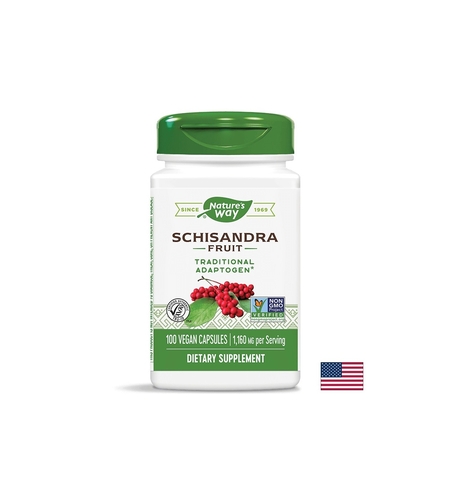 Schisandra Fruit – Шизандра (плод) - Адаптоген и имуномодулатор, 580 mg, 100 капсули Nature’s Way
