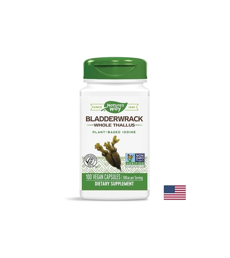 Bladderwrack Whole Thallus/ Кафяви водорасли/ Фукус 580 mg х 100 капсули Nature’s Way