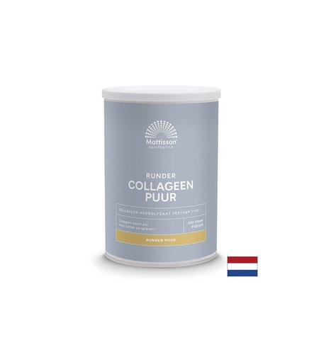 За красива коса, кожа и здрави стави - Говежди колаген тип I, 300 g прах Mattisson Healthstyle