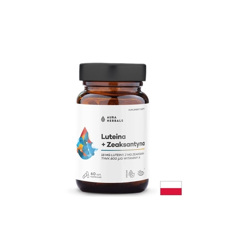 Лутеин 18 mg + Зеаксантин 2 mg Поддържане на зрението и защита от синя светлина 60 капсули