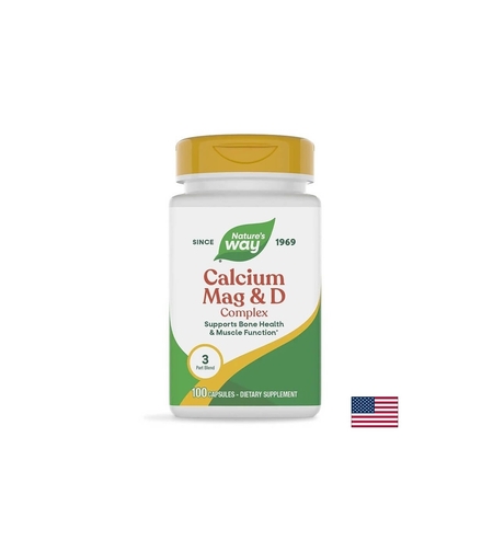 Calcium Magnesium & D/ Калций с Магнезий и Витамин D х 100 капсули Nature’s Way