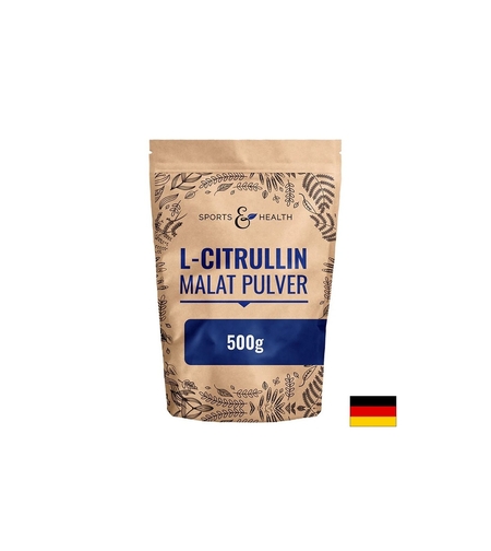 L-Цитрулин Малат Мускулна издръжливост 6000 mg, 500 g прах
