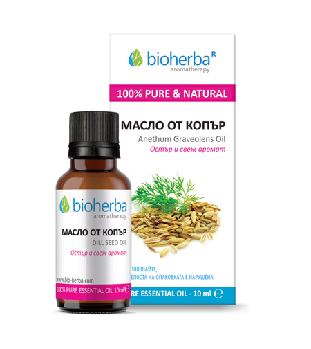 МАСЛО ОТ КОПЪР, Dill essential oil, Биохерба, 10 мл.