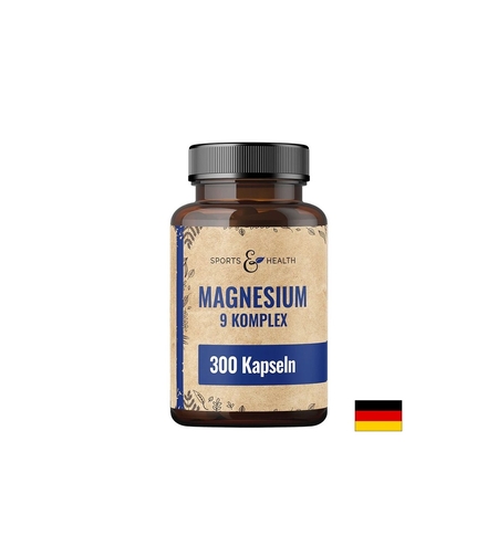 Магнезий 200 mg (комплекс от 9 форми) + B6 и Пантотенова киселина – За мускули, енергия и нервна система, 300 капсули