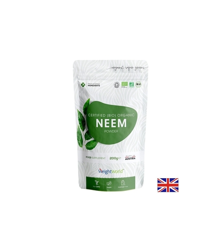 Красива коса и кожа - Нийм (лист) Organic 2 g, прах 200 g - Neem