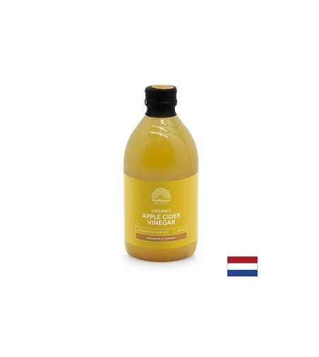 Ябълков оцет с канела и куркума Органик, 500 ml Mattisson Healthstyle