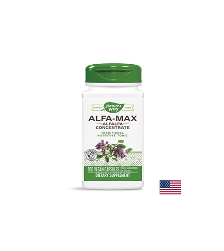 ALFA-MAX Alfalfa Concentrate/ Люцерна концентрат 525 mg х 100 капсули Nature’s Way