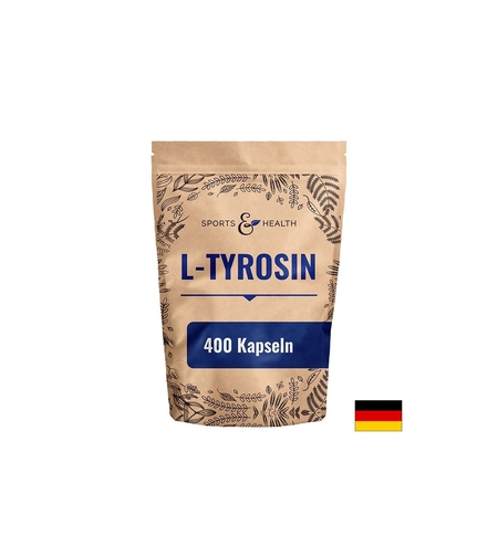 L-Тирозин Добра концентрация, памет и здрава щитовидна жлеза 500 mg, 400 капсули