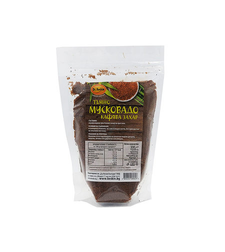 Кафява захар - тъмно Мусковадо, Др. Кескин, 300 гр.