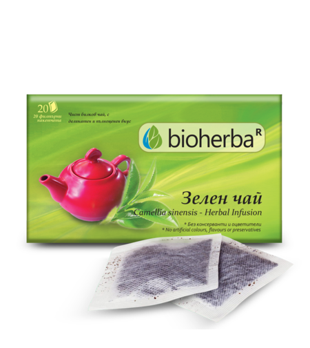 Зелен чай - класик 20 филтърни пакетчета, Биохерба