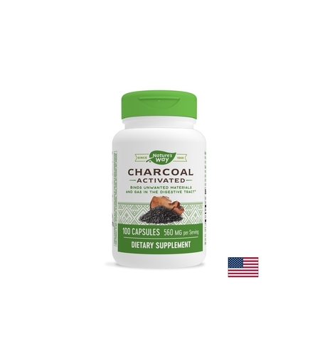 Charcoal Activated/ Активен въглен 280 mg х 100 капсули Nature’s Way