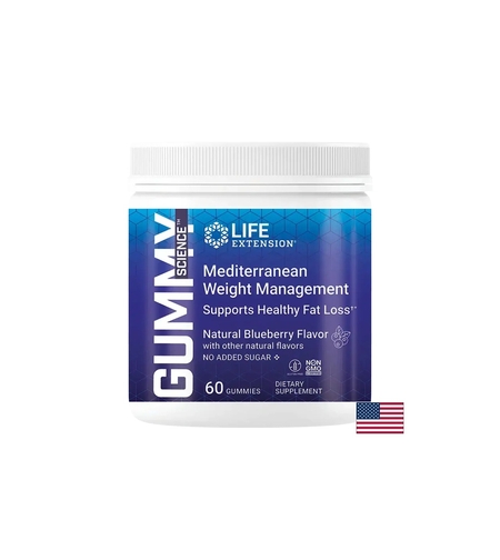 Контрол на теглото - Mediterranean Weight Management, 60 желирани таблетки с вкус на боровинки