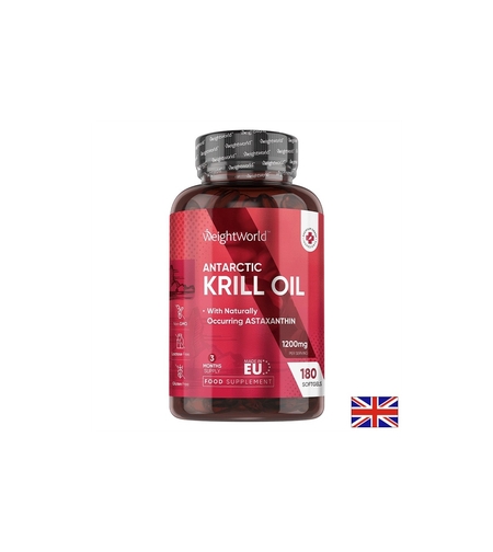 Грижа за сърцето, мозъка и зрението Масло от Антарктически крил (Krill oil) 600 mg х 180 софтгел капсули