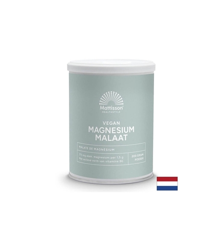 В помощ на сърцето и мускулите - Магнезий (малат), 200 g прах Mattisson Healthstyle