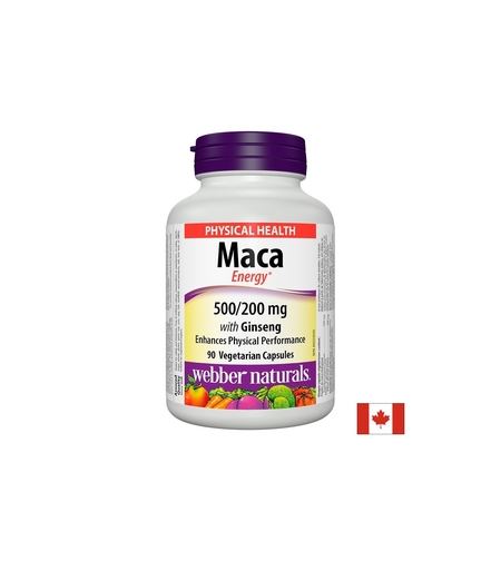 Maca Energy with Ginseng - Мака и Корейски женшен, 90 капсули Webber Naturals
