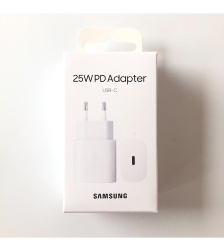 ОРИГИНАЛЕН АДАПТЕР  SAMSUNG 25W БЯЛ