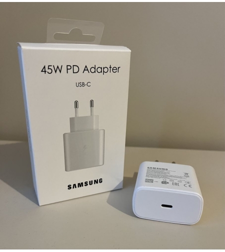 ОРИГИНАЛЕН АДАПТЕР  SAMSUNG 45W БЯЛ