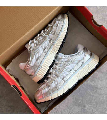 Nike P-6000 White Metallic Silver