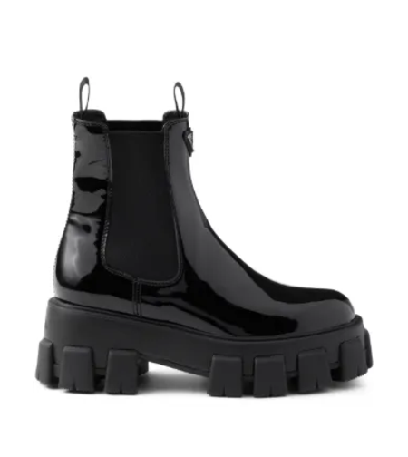 Prada Monolith Chelsea Boots – Triple Black